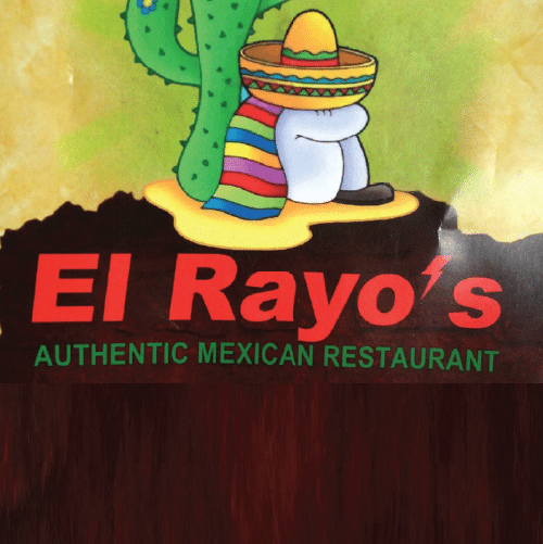 image of el rayos menu