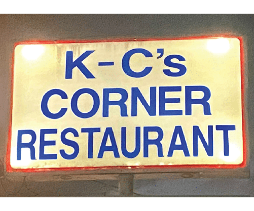 image of KCs corner restaurant sign