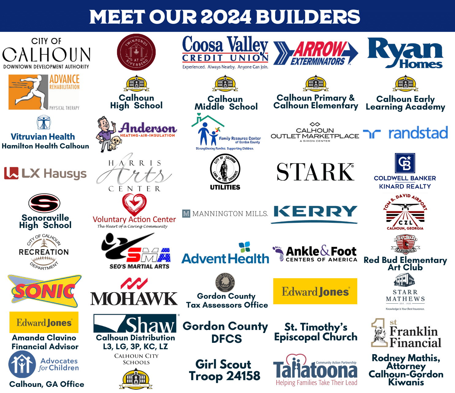 image of list of snowman spectacular builders for 2024