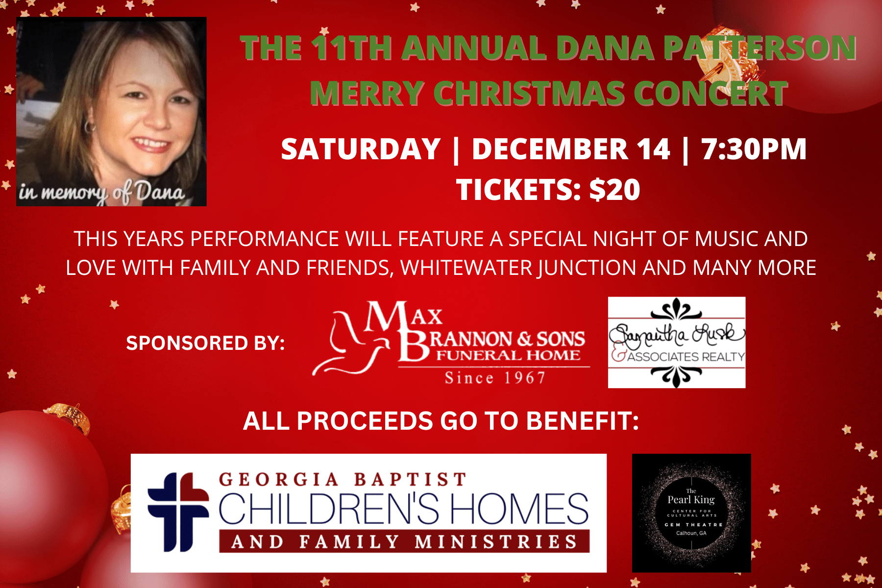 image of December 14th: Dana Patterson Merry Christmas Concert