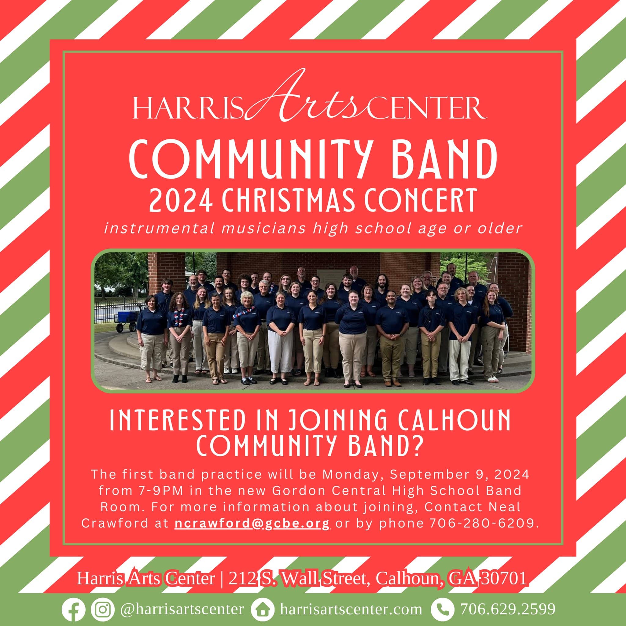 image of Harris Arts Center Community Band Concert invitation