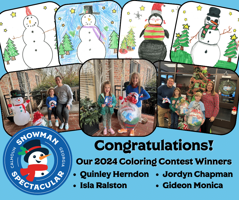 image of 2024 Snowman Spectacular Coloring Contest Winners