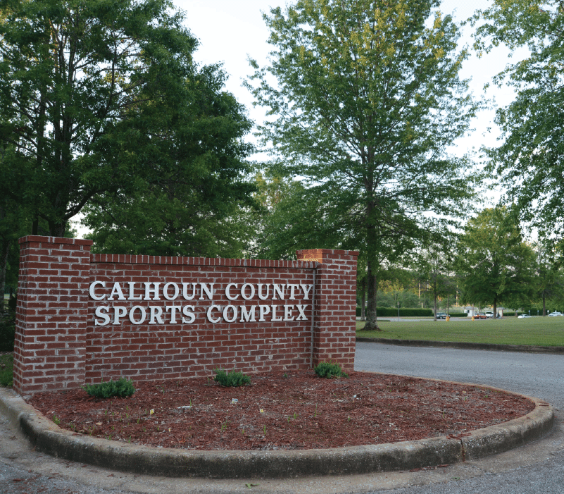 image of Calhoun County Sports Complex sign